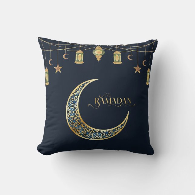 Almofada Ramadan Kareem 2026 com Desenho Islâmico  (Frente)