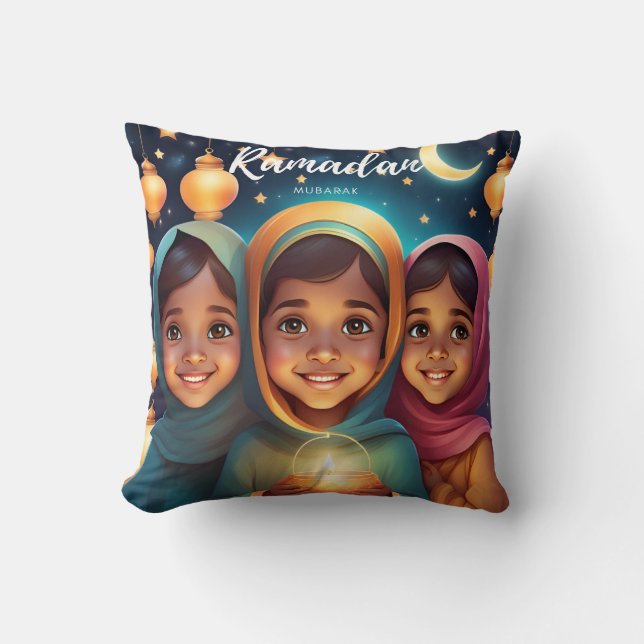 Almofada Ramadan Mubarak - Cushion de Velas Infantis (Frente)
