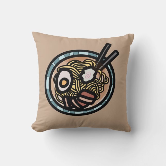 Almofada Ramen ama japonês fofo (Frente)