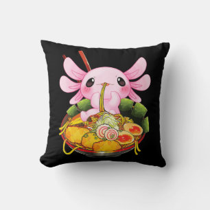 Almofada Ramen Axolotl Kawaii Anime Comida Japonesa Garota-