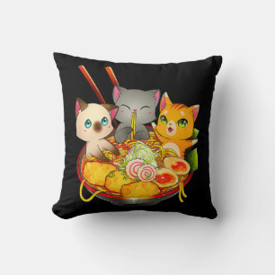 Almofada Ramen Cat Kawaii Neko Anime Otaku Cats Japonês Não