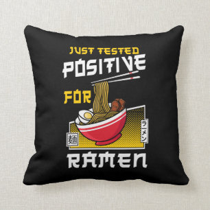 Almofada Ramen Noodle Acabou De Testar Positivo Para Ramen 