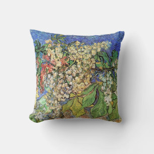 Almofada Ramos de Castanheira em Flor por Vincent van Gogh