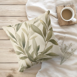 Almofada Ramos de Oliva Russo da Aquarela