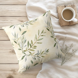 Almofada Ramos de Oliva Russo da Aquarela