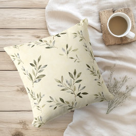Almofada Ramos de Oliva Russo da Aquarela