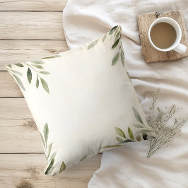 Almofada Ramos de Oliva Russo da Aquarela