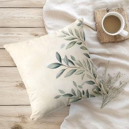 Almofada Ramos de Oliva Russo da Aquarela