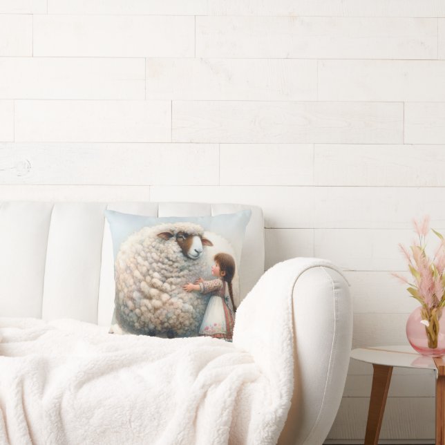 Almofada Rapariga Abrindo Ewe Excessivo (Sofá)