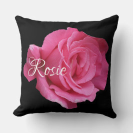 Almofada Rapariga Rosie, nome fofo, rosa rosa, fofo,