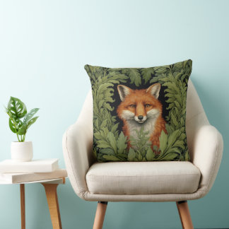 Almofada Raposa de Arte Nouveau na floresta