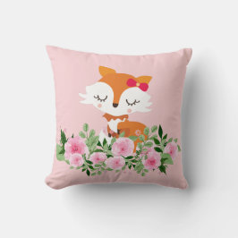 Almofada raposa de madeira, raposa fofa,