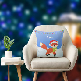 Almofada Raposa de Natal giro no Travesseiro decorativo de