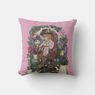 Almofada Raposa Whimsic Mad Hatter Alice no País das Maravi