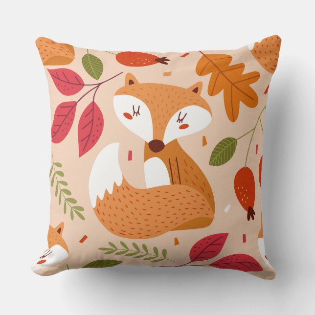 Almofada Raposas de Pessoas Modernas (Frente)