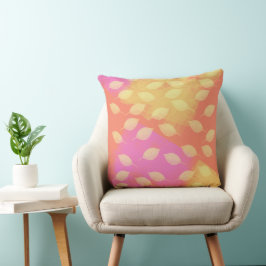 Almofada Rapsódia em Amarelo, Terracota e Violeta Abstrato