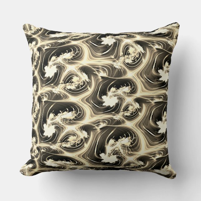 Almofada Rapto fractal retorcido de AVC luminoso (Frente)