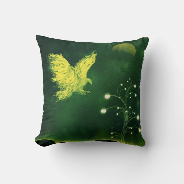 Almofada Raptor da meia-noite (Frente)