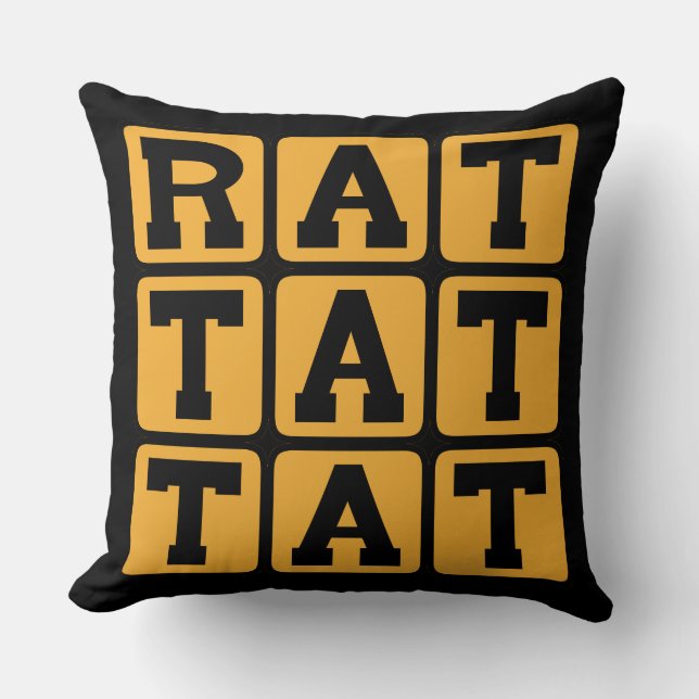 Almofada Rat Tat Tat, Padrão de Tambor (Frente)