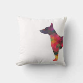 Almofada Rat Terrier Colorful Geométrico Pattern Silhouette