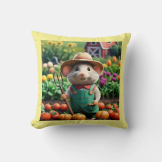 Almofada Rato de fazendeiro bonito em seu Travesseiro decor
