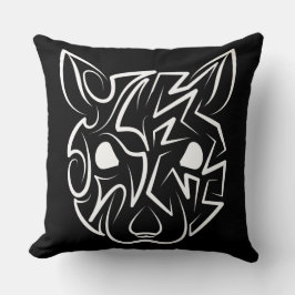 Almofada Rato Tribal Negro e Branco