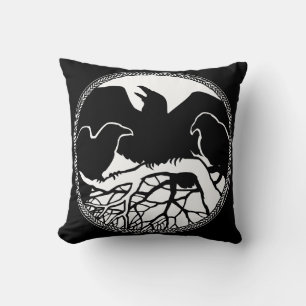 Almofada Raven Art Travesseiros das Primeiras Nações Traves