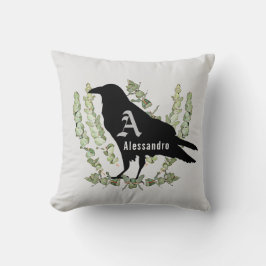 Almofada Raven Monograma Espírito Animal Totalidade Branca