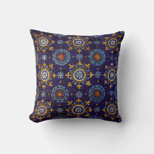 ALMOFADA RAVENNA BYZANTINE MOSAICS,STARS,STARRY AZUL NOITE