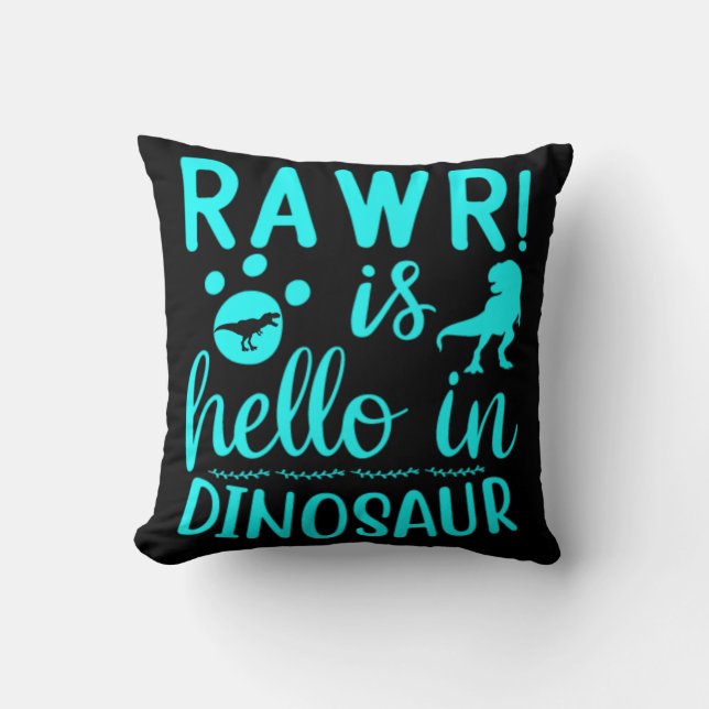 Almofada Rawr! É Olá Em Dinossauro (Frente)