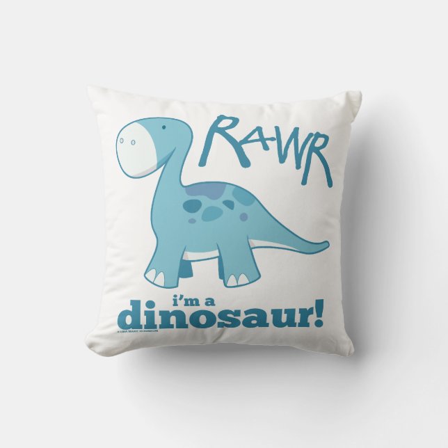 Almofada RAWR eu sou um travesseiro decorativo do (Frente)