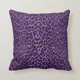 Almofada Real: Travesseiro decorativo roxo do leopardo