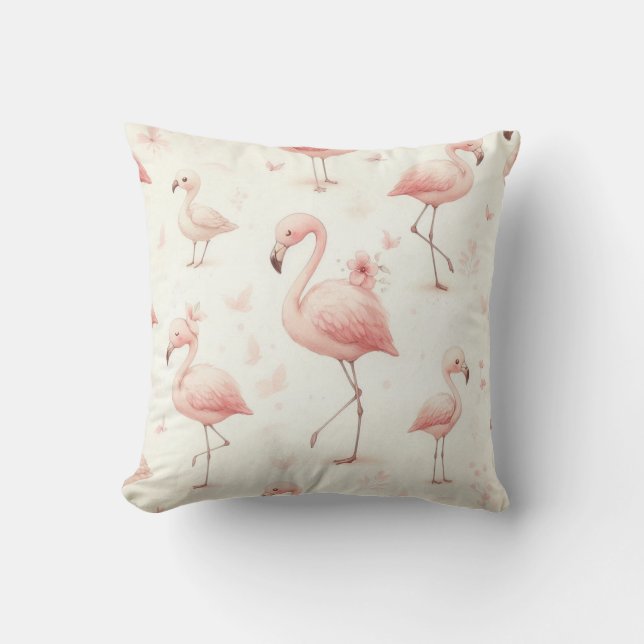Almofada Rebanho de Flamingos Mais Fofos (Frente)