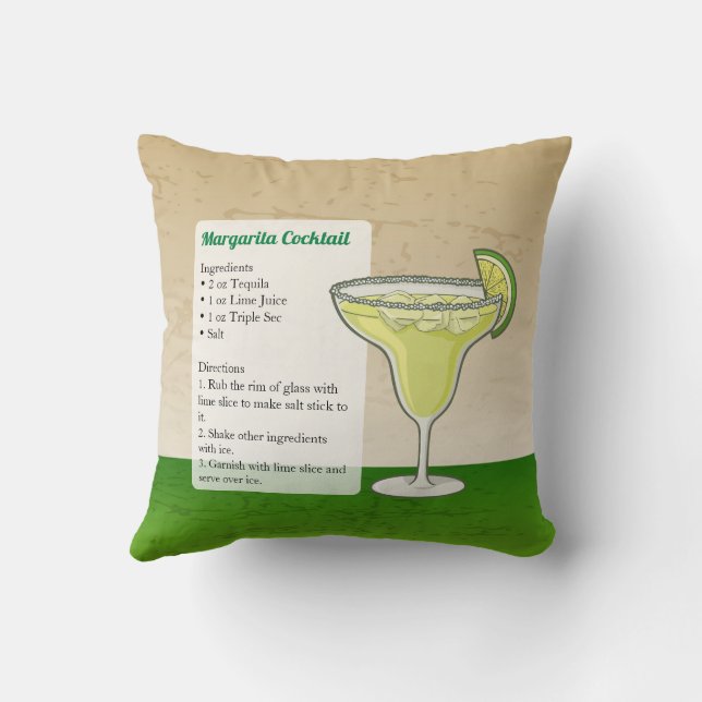Almofada Receita de Coquetel Margarita (Verso)