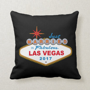 Almofada Recem casados em Las Vegas fabuloso 2017 (sinal)