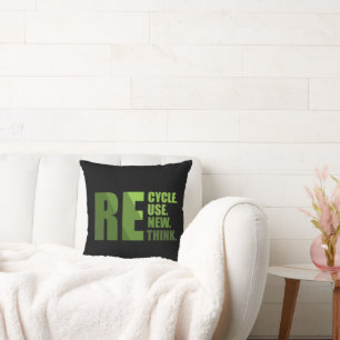 Almofada Reciclar reduzir reutilização repensar