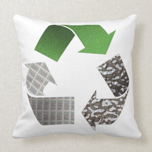 Almofada Reciclar - Símbolo Travesseiro decorativo
