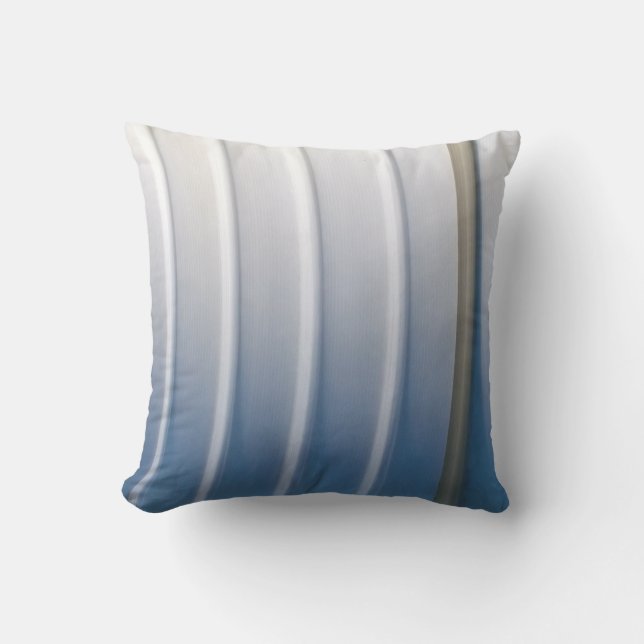 Almofada Recipiente de plástico azul e branco (Frente)