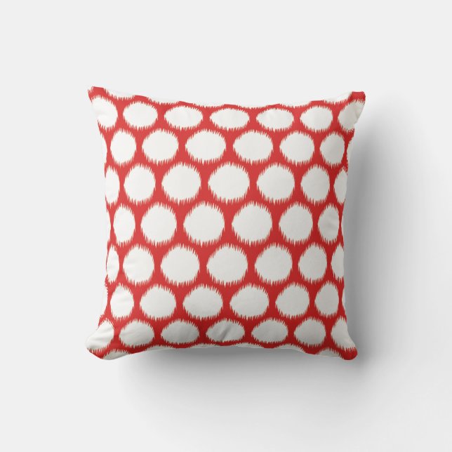Almofada Red Asian Moods Ikat Pontos (Frente)