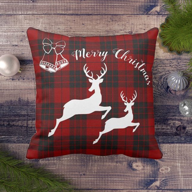 Almofada Red Black Tartan Felry Decor de Natal (Criador carregado)