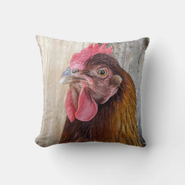 Almofada Red Chicken Hen Photo