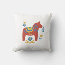 Red Dala Horse Folk Art