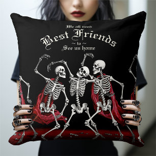 Almofada Red Death Dancing Skeletons Casamento Gótico