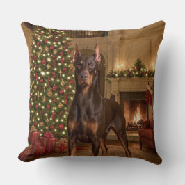 Almofada Red Doberman Holiday