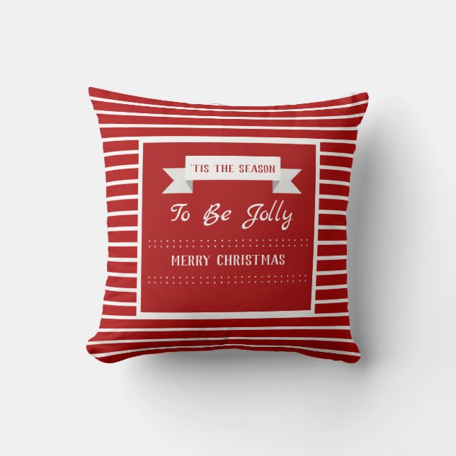 Almofada Red e White Christmas personalizados Strike (Frente)