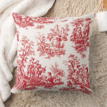 Red French Country Toile