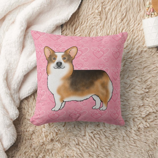 Almofada Red Header Tri Pembroke Welsh Corgi Amor Rosa (Cobertor)