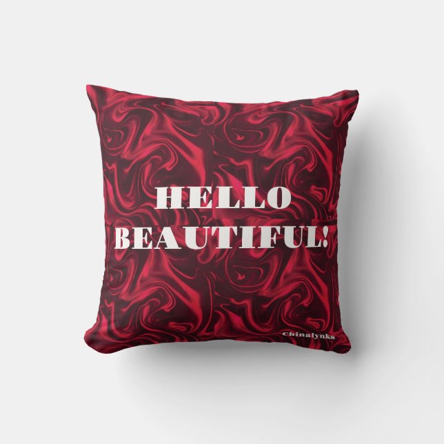 Almofada Red Hello Beaulinda Travesseiro decorativo (Frente)