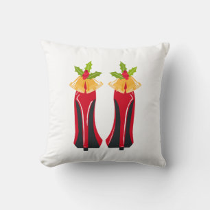Almofada Red High Heels com Sinos de Natal