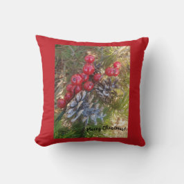 Almofada Red Holly Berry Natal